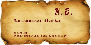 Marienescu Blanka névjegykártya